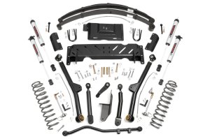 Jeep Cherokee Suspension Lift Kit - Front + Rear - Rough Country - 4.5 Inch Lift Kit | Long Arm | RR Leafs | NP242 | V2 - '84-'01